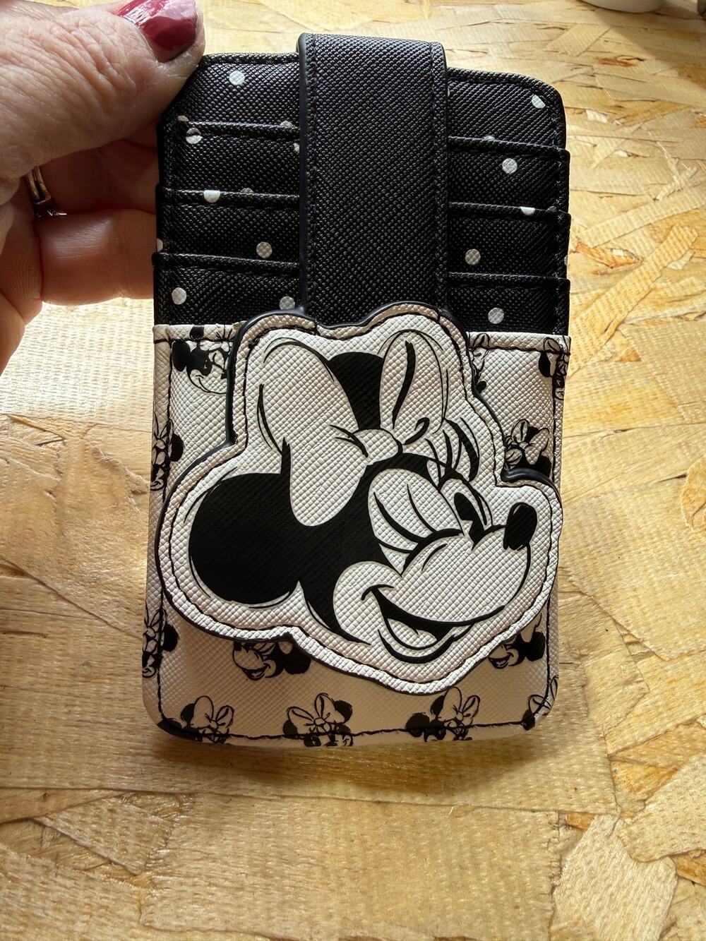 Disney Card Wallet Minnie Mouse Black & White